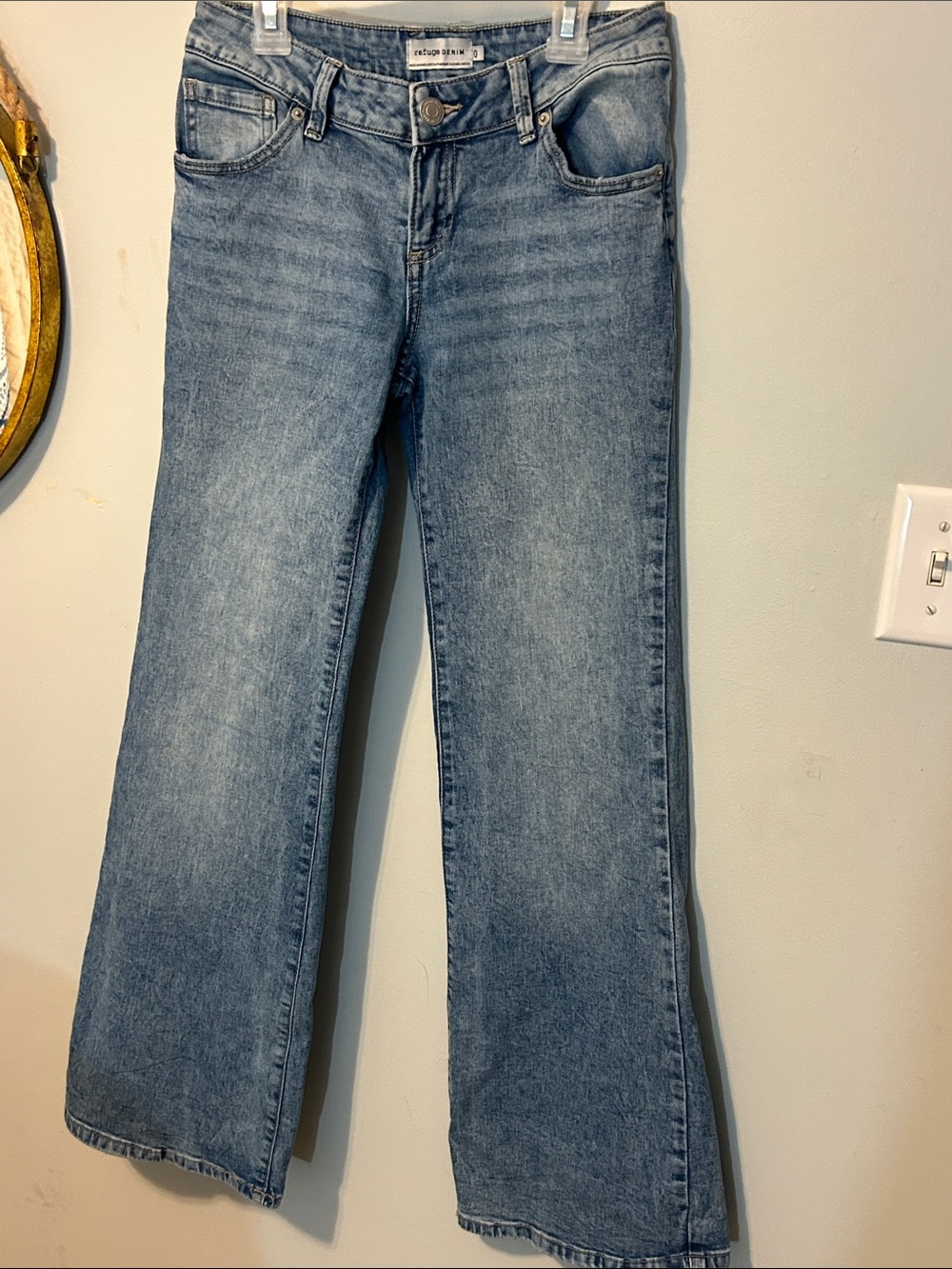 Refuge Light Blue low rise  Wide-Leg Jeans